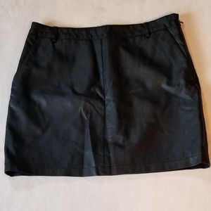 Womens Ronson Faux Leather Black Skirt Size 4